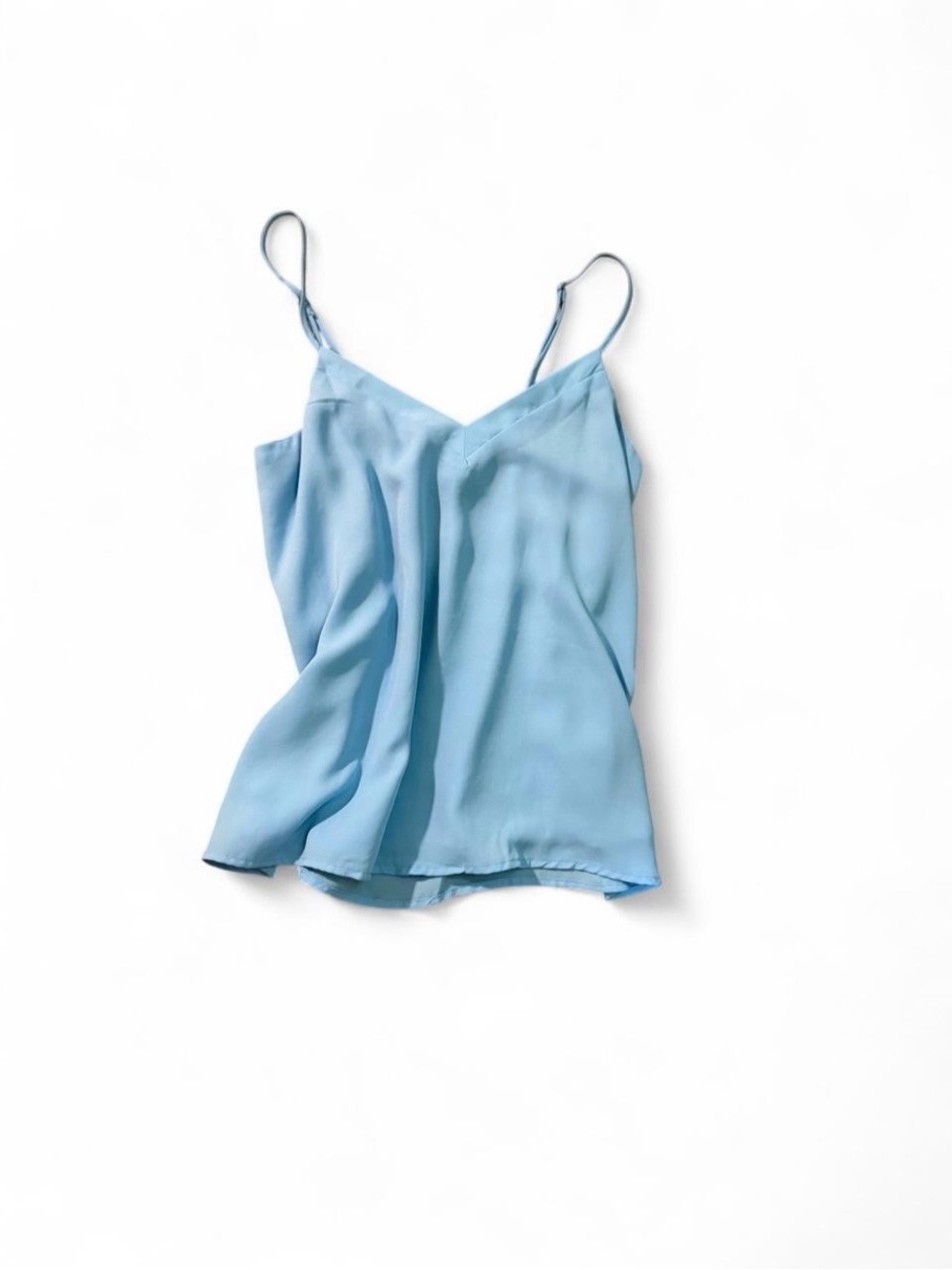TheFinn & Grace Light Blue V-Neck Cami Top Sz S